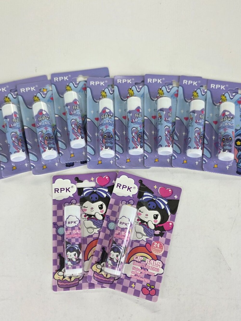 RPK Lip Balm Moisturizing Hello Kitty Stitch Design 24M Balm Pack of 11